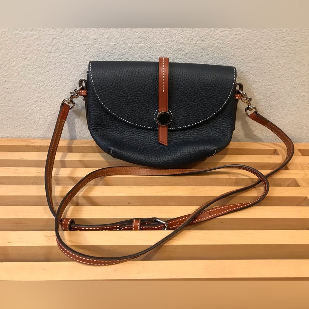 Dooney & Bourke Dark Blue Leather Crossbody Bag